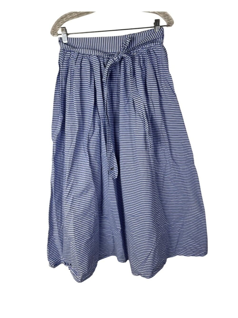Vineyard Vines x Target Blue White Stripe Midi Skirt Size Small 100% Cotton Boho